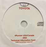 2002 Toyota 4Runner USA and Canada Workshop Manual
