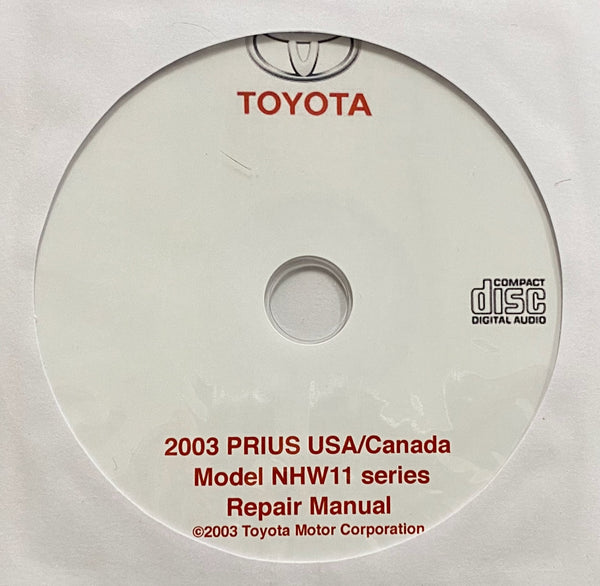 2003 Toyota Prius Model NHW11 series USA and Canada Workshop Manual