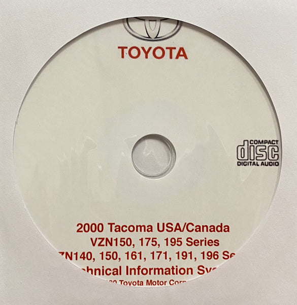 2000 Toyota Tacoma USA and Canada Workshop Manual