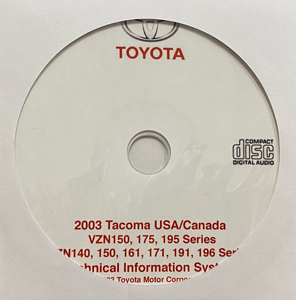 2003 Toyota Tacoma USA and Canada Workshop Manual