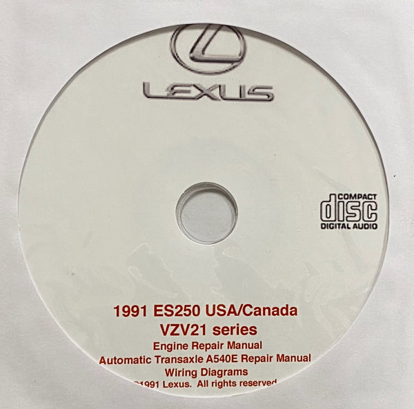 1991 Lexus ES250 USA and Canada Workshop Manual