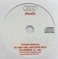 1988-1992 Audi 80, 90, Coupe USA/Canada Workshop Manual