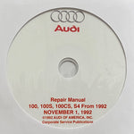 1992-1994 Audi 100, 100S, 100CS and S4 USA and Canada models Workshop Manual