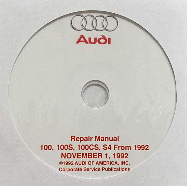 1992-1994 Audi 100, 100S, 100CS and S4 USA and Canada models Workshop Manual
