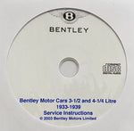 1933-1939 Bentley 3-1/2 and 4-1/4 Litre (Derby) Workshop Manual