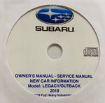 2018 Subaru Legacy/Outback Owner's Manual and Workshop Manual