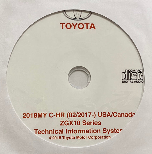 2018 Toyota C-HR ZGX10 Series USA and Canada Workshop Manual