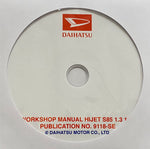 1986-1994 Daihatsu Hijet S85 1.3 16V Workshop Manual