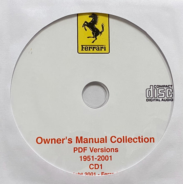 1951-2001 Ferrari Owner's Manual All Markets Collection