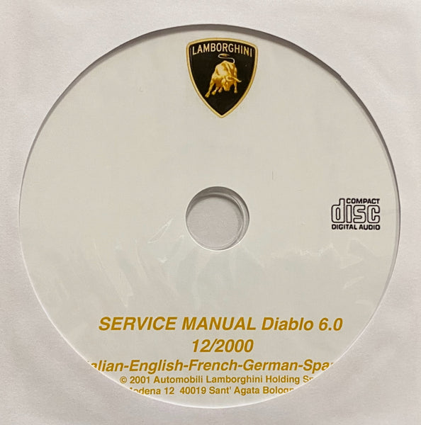 1999-2001 Lamborghini Diablo 6.0 Workshop Manual