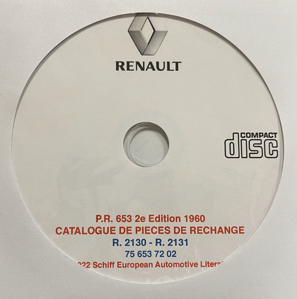 1959-1962 Renault Estafette R.2130-R.2131 Parts Catalog