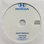 1990-1994 Honda Concerto Workshop Manual