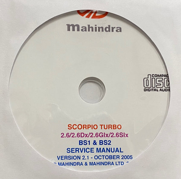 2002-2006 Mahindra Scrorpio TURBO BS1 & BS2 Workshop Manual