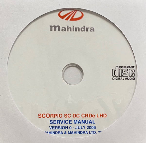 2002-2006 Mahindra Scorpio SC-DC-CRDe Left Hand Drive Workshop Manual