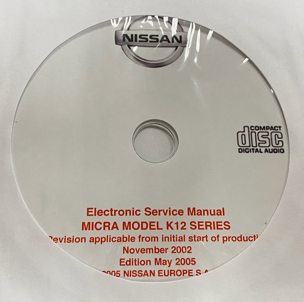 2002-2007 Nissan Micra Model K12 Series Workshop Manual