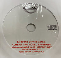2000-2006 Nissan Almera Tino V10 Series Workshop Manual