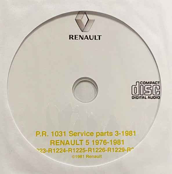 1976-1981 Renault 5 (including Le Car) Parts Catalog