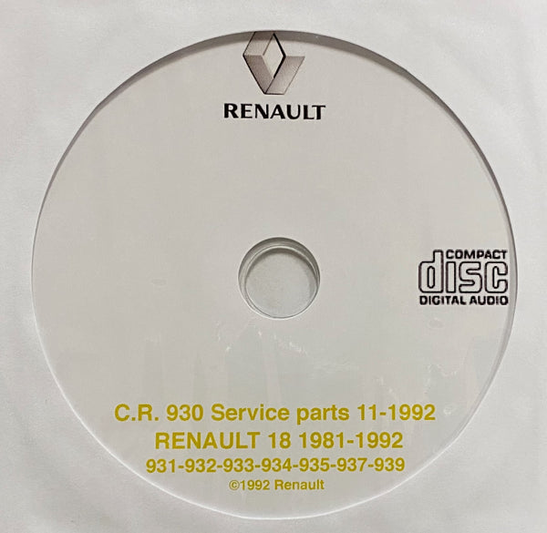 1981-1992 Renault 18 all models Parts Catalog