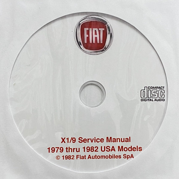 1979-1982 Fiat X1/9 USA Models Workshop Manual
