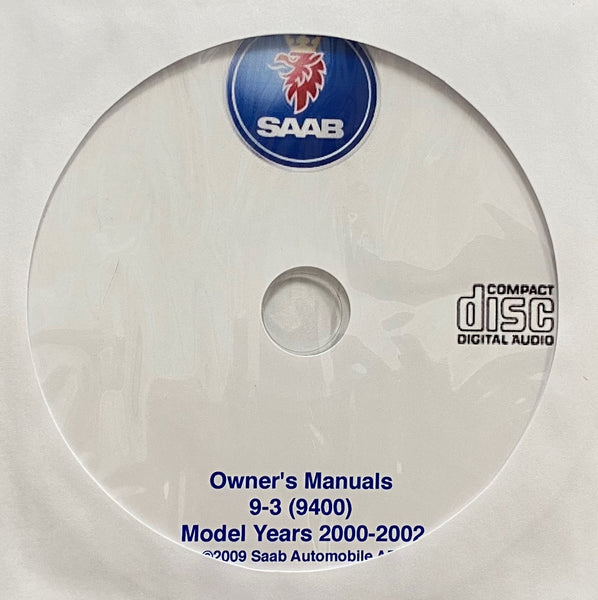 2000-2002 Saab 9-3 (9400) USA Owner's Manuals