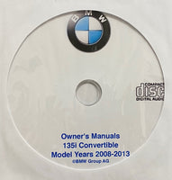 2008-2013 BMW 135i Convertible Owner's Manuals