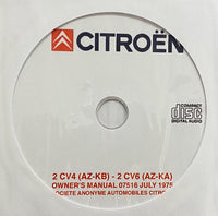 1975-1980 Citroen 2CV4 and 2CV6 Owner's Manual