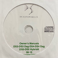 2014-2016 DS Automobiles DS3, DS3 Dag, DS4, DS4 Dag, DS5 and DS5 Hybrid4 Owner's Manuals