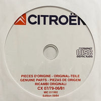 1980-1981 Citroen CX Parts Catalog