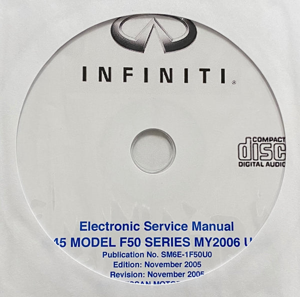 2006 Infiniti Q45 Model F50 Series USA Workshop Manual