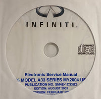 2004 Infiniti I35 Model A33 Series US Workshop Manual