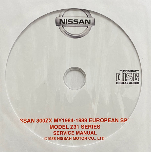 1984-1989 Nissan 300ZX Model Z31 Series EURO SPEC Workshop Manual