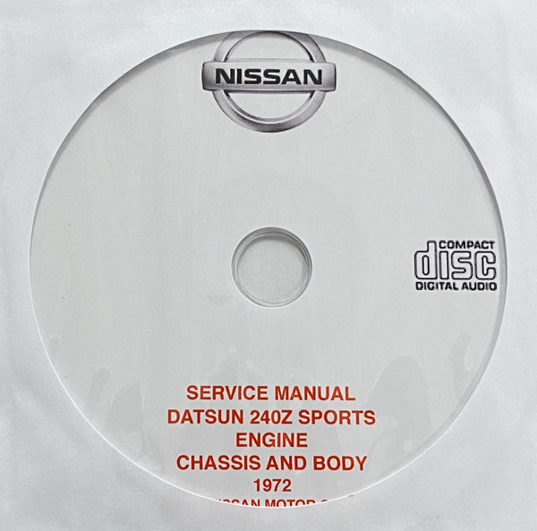 1972 Datsun 240Z Model S30 Workshop Manual