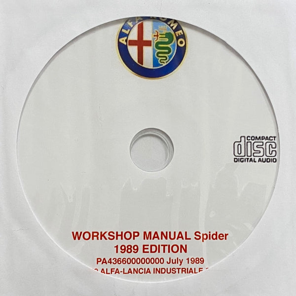 1989 Alfa Romeo Spider European Spec Workshop Manual
