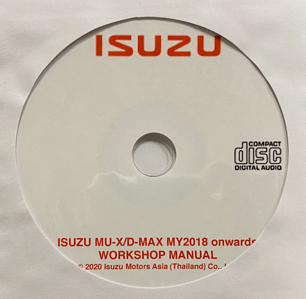 2018 onwards Isuzu MU-X and D-MAX Workshop Manual