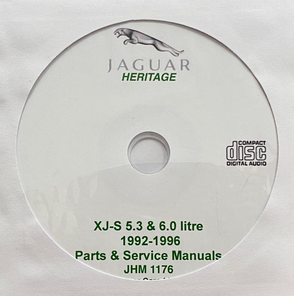 1992-1996 Jaguar XJ-S 5.3 & 6.0 Litre Parts Catalog & Workshop Manual