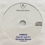 1966-1989 Mercedes-Benz UNIMOG Type 421 and 411 Workshop Manual
