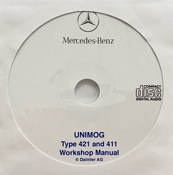 1966-1989 Mercedes-Benz UNIMOG Type 421 and 411 Workshop Manual