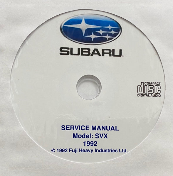 1992 Subaru SVX USA/Canada Workshop Manual