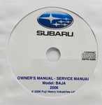 2006 Subaru Baja USA/Canada Owner's Manual and Workshop Manual