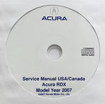 2007 Acura RDX USA/Canada Workshop Manual