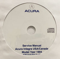 1994 Acura Integra USA/Canada Workshop Manual