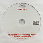 2019 onwards Seat Tarraco Owner's Manual and Workshop Manuals