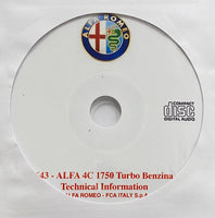 2013 onwards Alfa Romeo 4C Coupe Technical Documentation