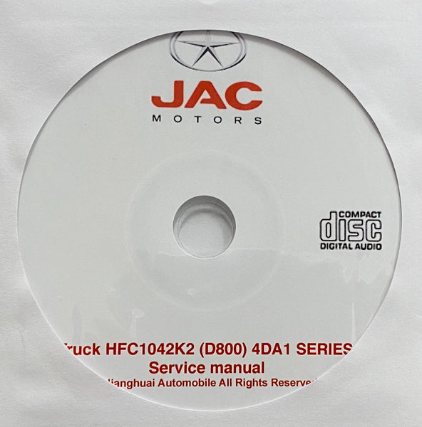 JAC Truck HFC1042K2 (D800) 4DA1 Workshop Manual