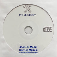 1961-1965 Peugeot 404 US Model Workshop Manual
