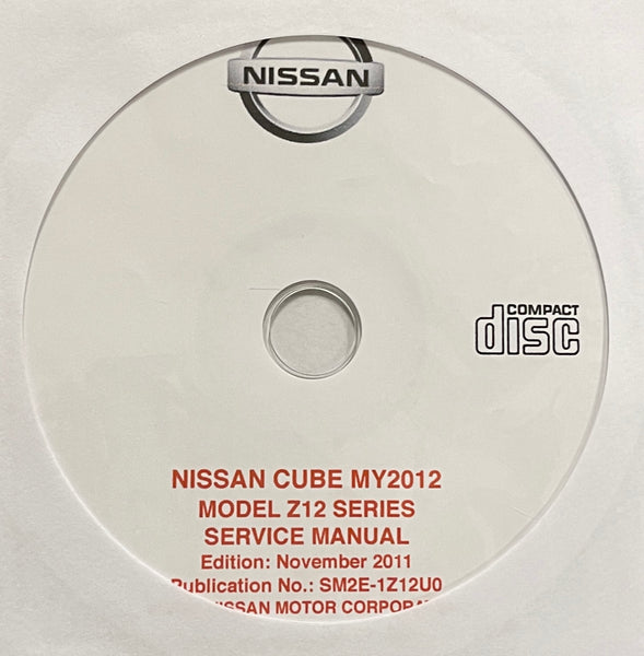 2012 Nissan Cube Model Z12 Series Service Manual