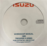 1985 Isuzu Trooper II (KB82) Workshop Manual