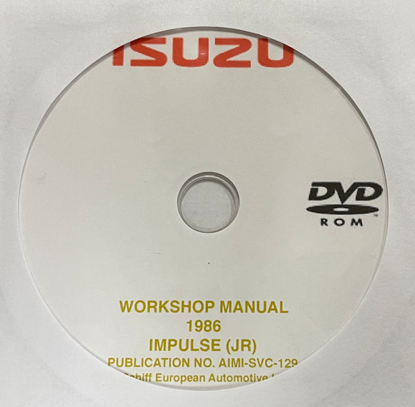 1986 Isuzu Impulse (JR) Workshop Manual