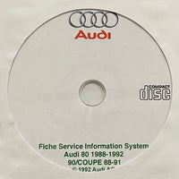 1988-1992 Audi 80, 90 and COUPE Workshop Manual