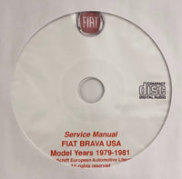 1979-1981 Fiat BRAVA USA Models Workshop Manual